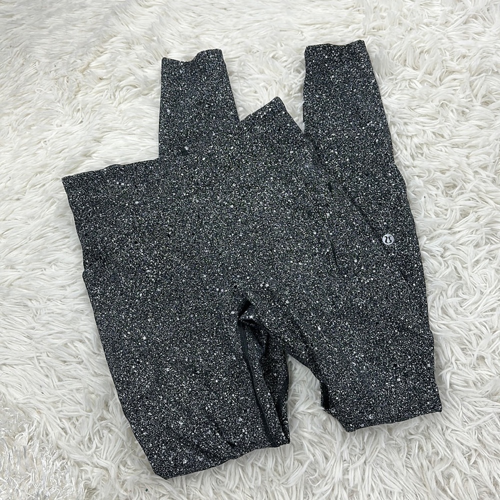 Lululemon Lead The Pack Tight 28" Luminesce Splatter White Black